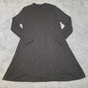 POTTER'S POT Women's Long Sleeved Dress Stretch A-Line Flare Knit Pullover LARGE